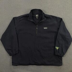 Manastash Jacket Mens Large Pullover Hemp 1/4 Zip Embroidered Virgil Normal